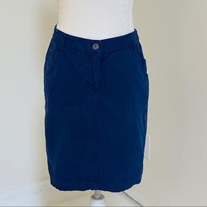 Saint James 100% Cotton Blue A-Line Skirt (size 6)